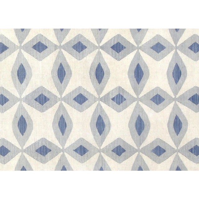 Contemporary Egyptian Kilim. Hand woven in modern designs with wool on cotton foundation in the Fustat region of the Nile...