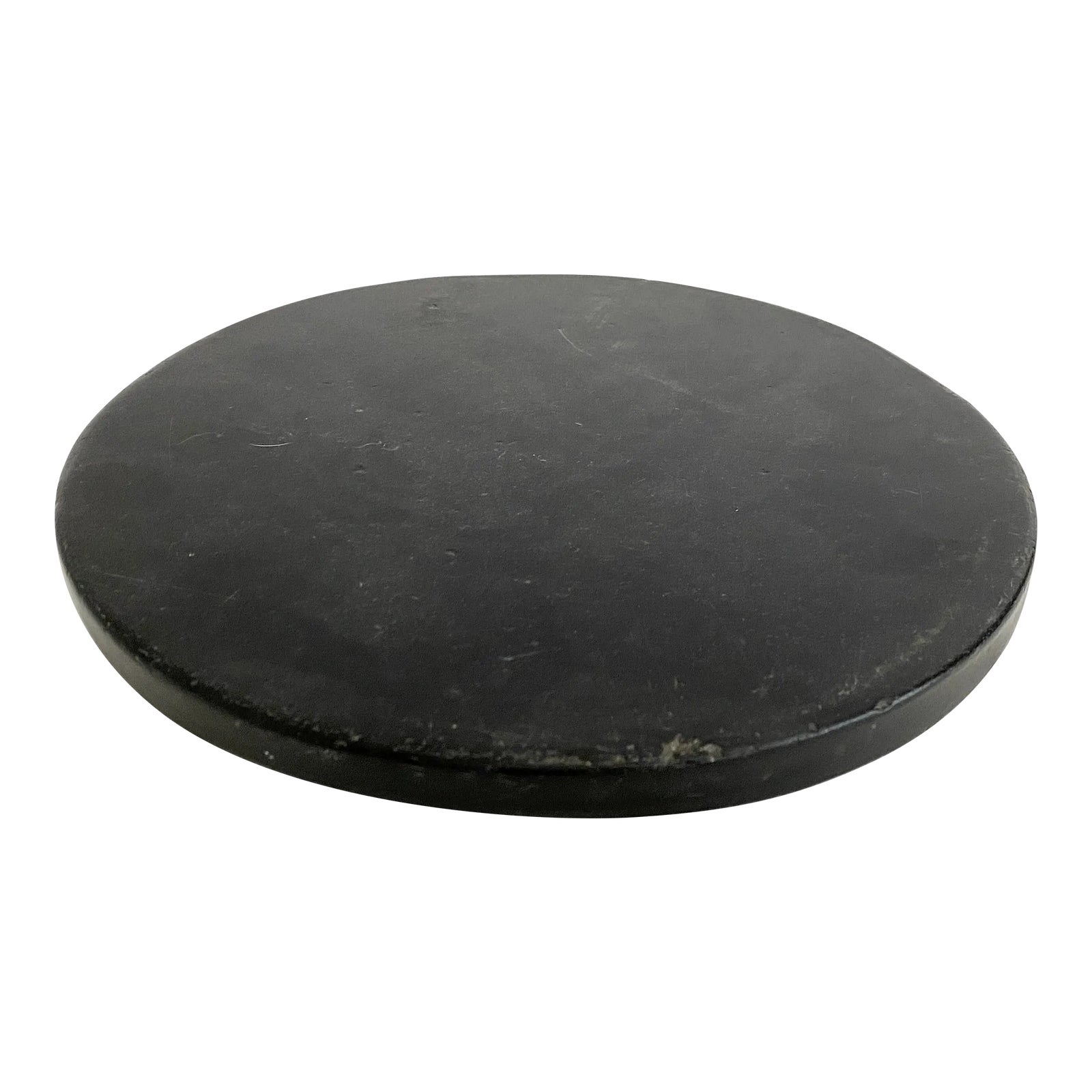 Rustic Black Limestone Plateau Riser Charger | Chairish