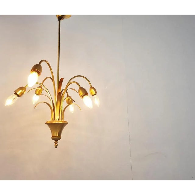 1970s Brass Pineapple Chandelier, 1970s For Sale - Image 5 of 10