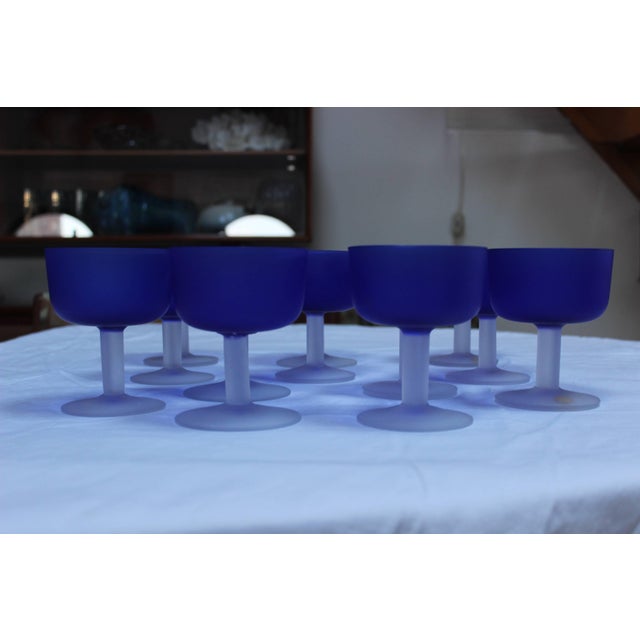 12 Italian Glass Goblets For Sale - Image 4 of 11