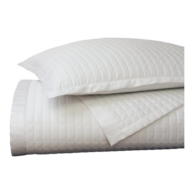 Coleman Queen Cotton Coverlet Set, Sugar, 3 Pieces For Sale