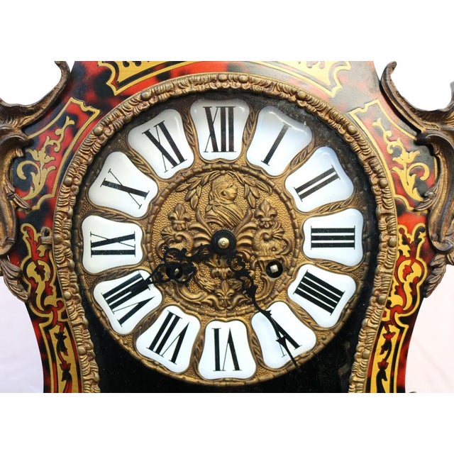 Black Louis XV Style Pendulum Clock, 1970s For Sale - Image 8 of 13