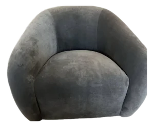 Restoration Hardware Sofia Swivel Chair - Graphite Performance Velvet