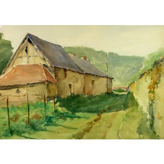 Raymond Segond, Watercolor Barn For Sale
