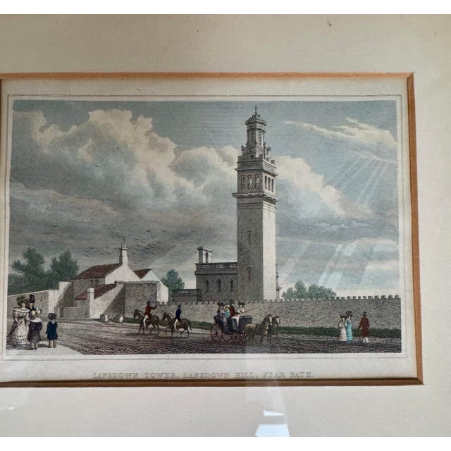 English Set of 4 Antique Thomas H. Shepherd Hand-Colored Bath England Engravings in Newcomb-Macklin Frames, Circa 1830s For Sale - Image 3 of 7