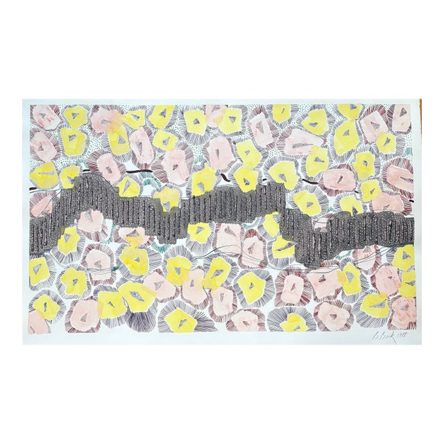 Barbara Beck Painting on Paper 1988 For Sale