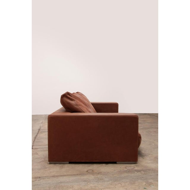 Vintage Budapest Sofa in Cognac Color by Paola Navone for Baxter, 1990s For Sale - Image 6 of 17