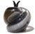 Black Murano Vetreria Venier Label Gold Silver Flecks Black Italian Art Glass Snail Paperweight Figurine For Sale - Image 8 of 10