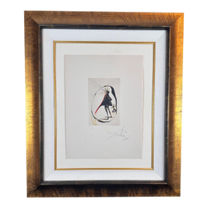 1960s Share Dali Faust Vignettes Mephisto Hand Signed Number Etching Argillet Certification