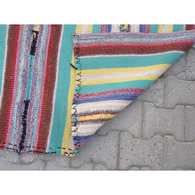 Mid 20th Century 1960s Vintage Turkish Adana Kilim Rug - 5′3″ × 8′2″ For Sale - Image 5 of 6