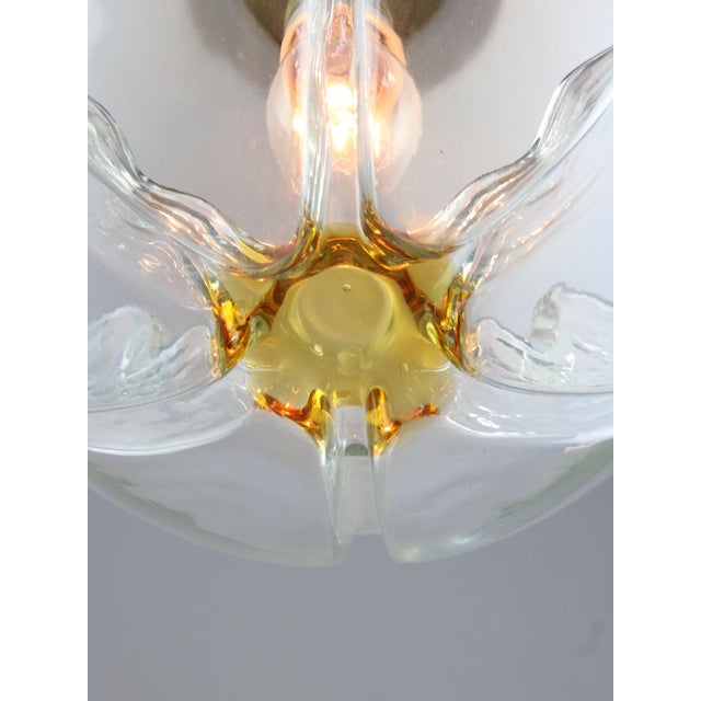 Mid-Century Modern Murano Glass and Brass Pendant from Mazzega, 1960s For Sale - Image 14 of 18