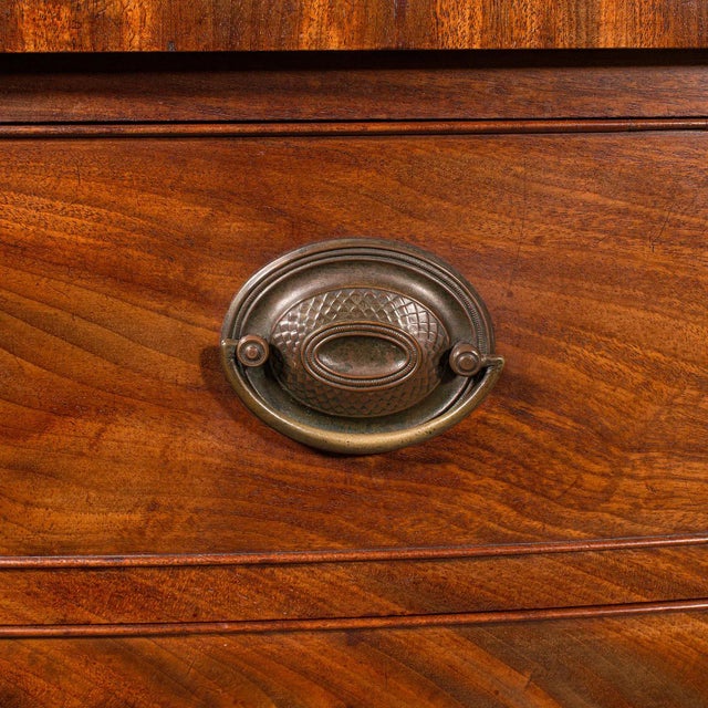 1860's Large Antique Bow Front Chest of Drawers For Sale - Image 11 of 12