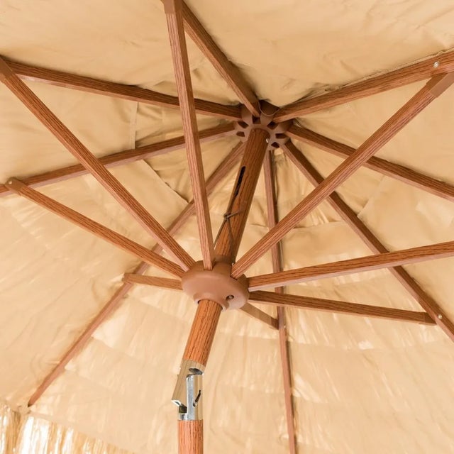Tiki 9 Ft Crank Umbrella - Brown For Sale - Image 4 of 5