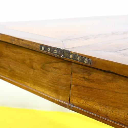 Wooden Game Table with Drawer and Geometric Carvings For Sale - Image 13 of 16