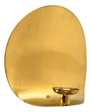 Mid-Century Brass Sconce with Candleholder from Boréns Borås, Sweden, 1970s