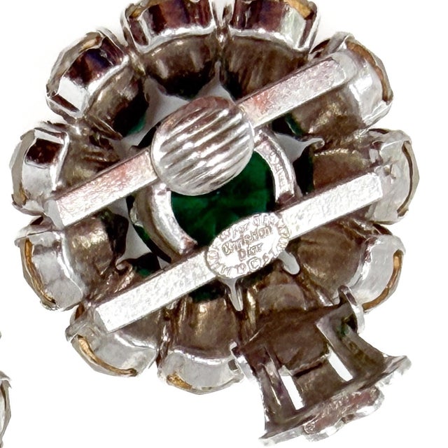 Vintage Flower Earrings from Christian Dior, 1963, Set of 2 For Sale - Image 11 of 12