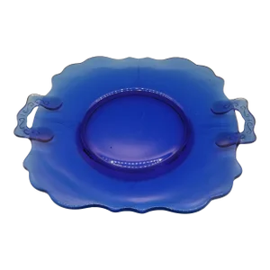 Mt. Pleasant Cobalt Blue Plate by Smith Glass