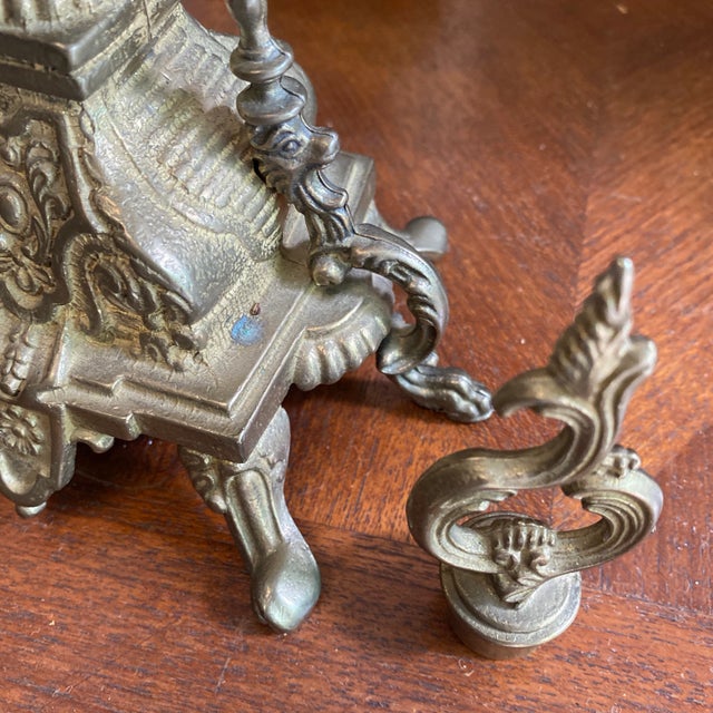 1930s 1930s Lions Foot Brass Candelabra For Sale - Image 5 of 8