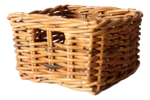 Vintage Woven Rattan Storage Basket