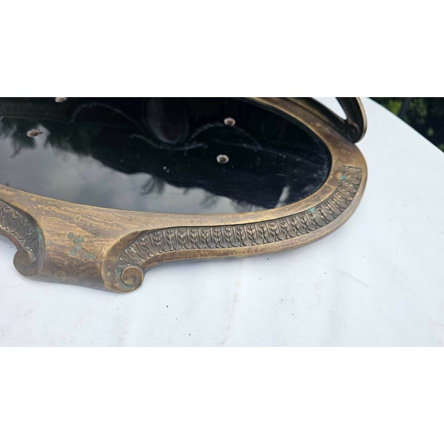 Art Nouveau Brass and Glass Stove Ashtray, 1890s For Sale - Image 5 of 10