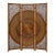 Vintage Dark Rattan 3-Panel Folding Screen Room Divider For Sale