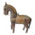 Rare Vintage Anglo-Indian Brass Clad Marwari Horse Sculpture For Sale