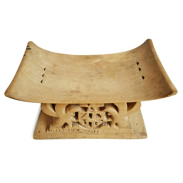 Tribal Vintage Freedom & Justice Asante Chief Stool For Sale - Image 3 of 4