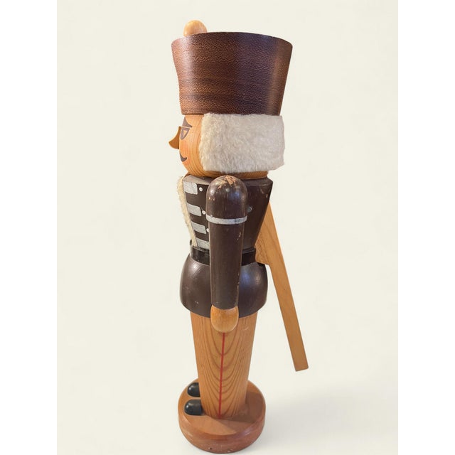 Handmade Nutcracker Christmas Decoration in Wood from Erzgebirge, 1980s, in Flawless conditions. Designed 1980 to 1989