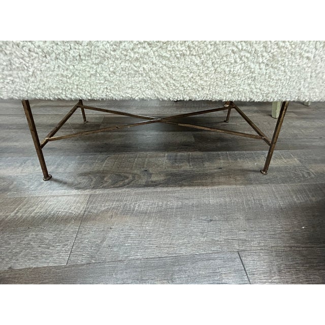 Metal 1960s Italian Modern Gilt Iron Bench For Sale - Image 7 of 9