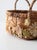 Vintage Handmade Floral Raffia Basket With Braided Handles For Sale - Image 10 of 13