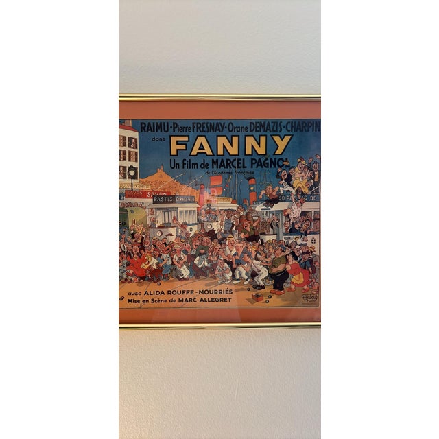 1950 Original French Lithograph Fanny by Albert Dubout, Framed For Sale - Image 10 of 12