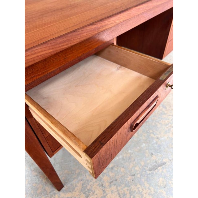 Freestanding Teak Desk by Sigh & Søns Møbler, Denmark For Sale - Image 10 of 11
