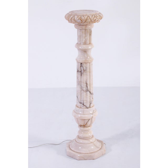 Italian Marble Column with Lighting, 1950s For Sale - Image 15 of 18