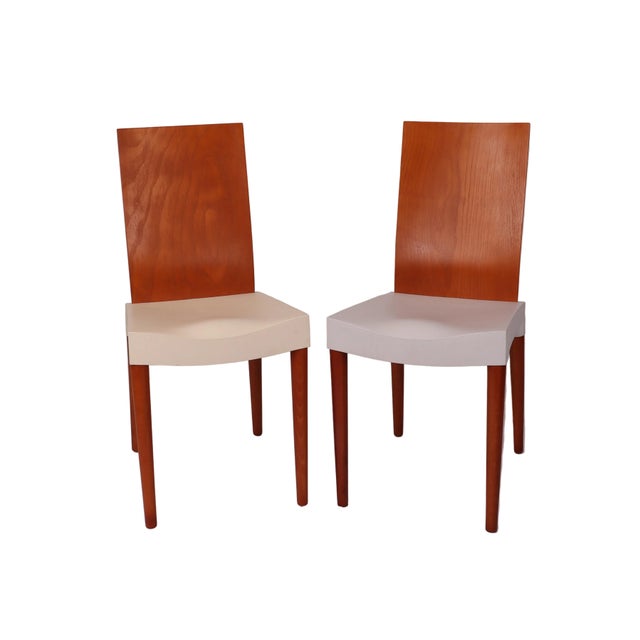 Wood Philippe Starck for Kartell "Miss Trip" Side Dining Chairs in Light Gray - A Pair For Sale - Image 7 of 9