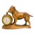 Late 19th Century Cast Spelter Art Metal "Bulldog" Figural Mantel Clock Stand For Sale