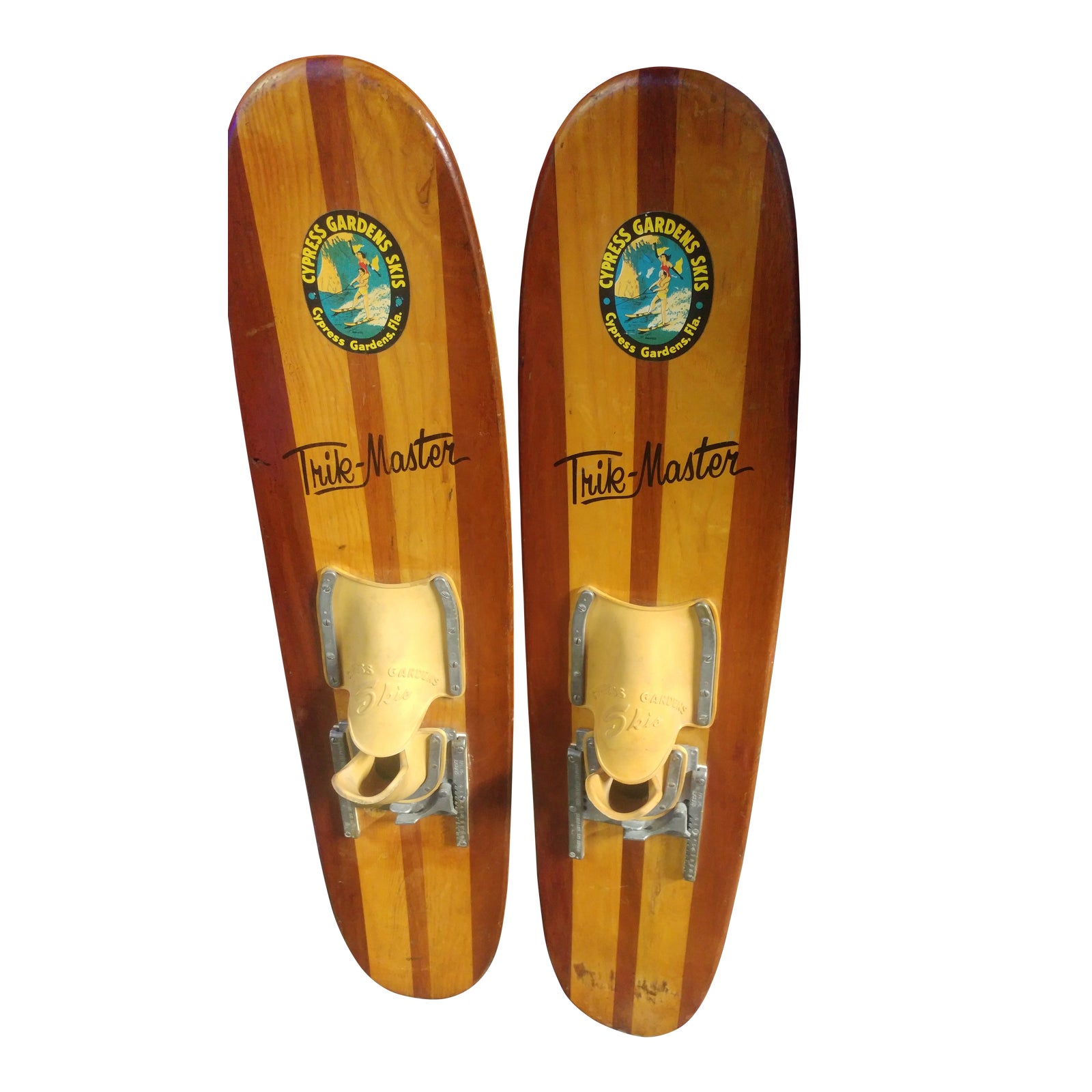 Cypress Gardens Wooden Water Skis Chairish