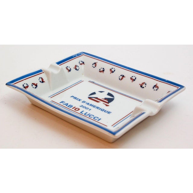 Porcelain Dish Catchall "Prix D'Amérique 2001 Fabio Lucci" France For Sale - Image 4 of 11