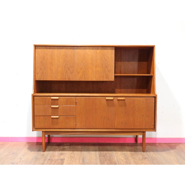 1960s Mid Century Modern Vintage Teak Tall Buffet Credenza by Austinsuite Danish Style For Sale - Image 10 of 14