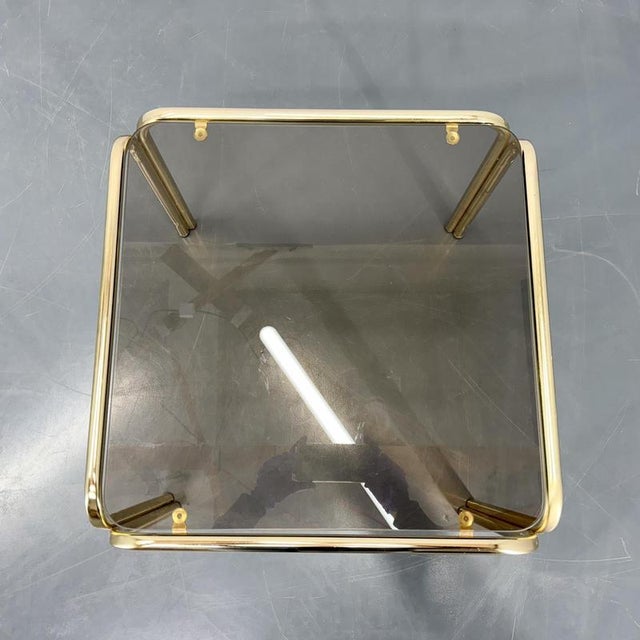 German Coffee Table with Smoked Glass, 1970s For Sale - Image 4 of 12