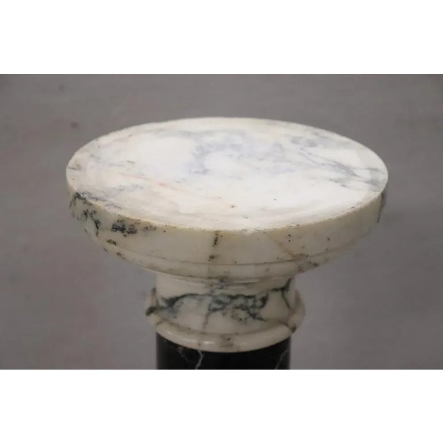 Antique Black and White Marble Column, 1800s For Sale - Image 3 of 10