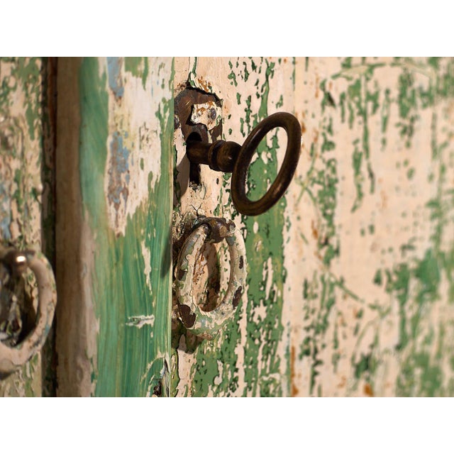 Beige Antique Green Bedroom Dresser, 1920s For Sale - Image 8 of 18