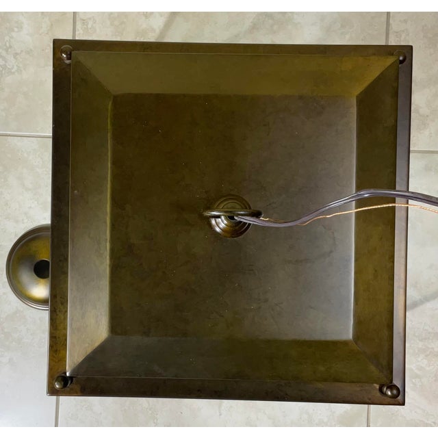 Large Four-Sides Pagoda Style Hanging Steel Lantern/Chandelier For Sale In Miami - Image 6 of 12