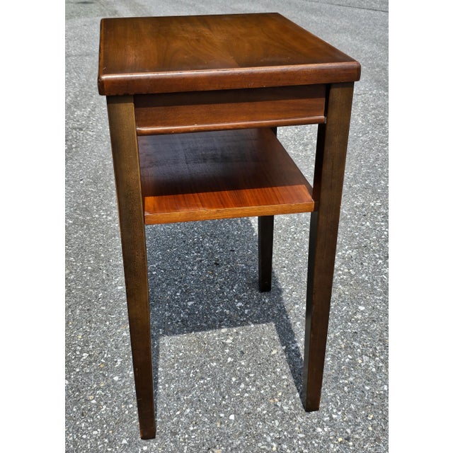20th Century Walnut Two-Tier Side Table or Stand For Sale - Image 4 of 6