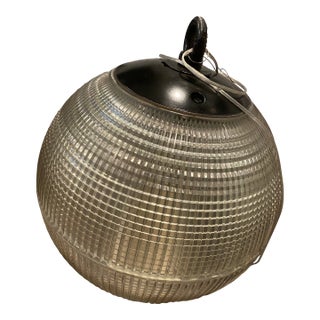 Restoration Hardware French Holophane Globe Pendant Light For Sale