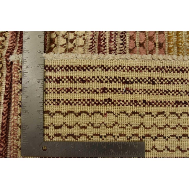 Gabbeh Rug 7’10” X 9’11” Multicolor Wool Striped Hand-Knotted Carpet For Sale - Image 15 of 15