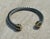 Silver Vintage Silver Classic Cable Bracelet With Pearl Accents For Sale - Image 8 of 9