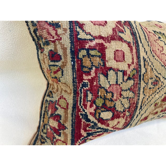 Textile Pillow Upholstered With Antique Rug For Sale - Image 7 of 8
