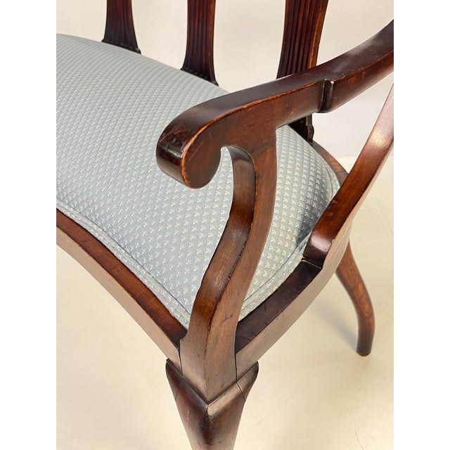 Antique Classical Mahogany Lyre-Back Settee For Sale - Image 12 of 16