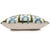 Mid-Century Modern Handmade Velvet Ikat Lumbar Pillow 16x24 | Sky Blue & Olive Trellis For Sale - Image 3 of 6