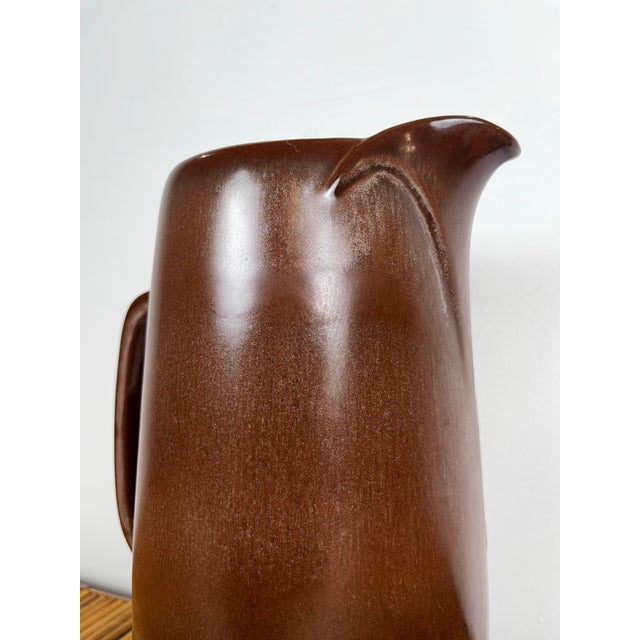 Vintage Frankoma Pottery Brown Pitcher For Sale - Image 4 of 8